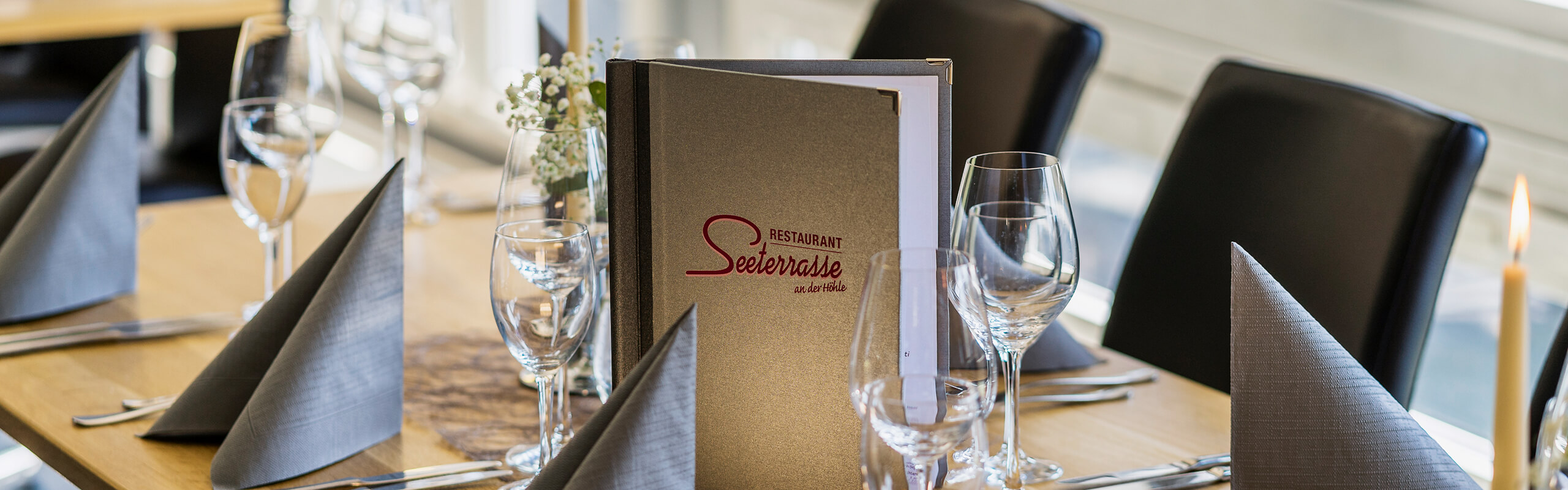 Gedeck Restaurant Seeterrasse